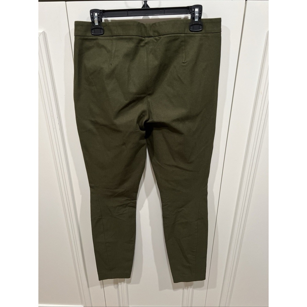 Theory Womens Olive Green Adalwen Jetty Pants Size 10 Stretch Skinny Preppy - Picture 3 of 7